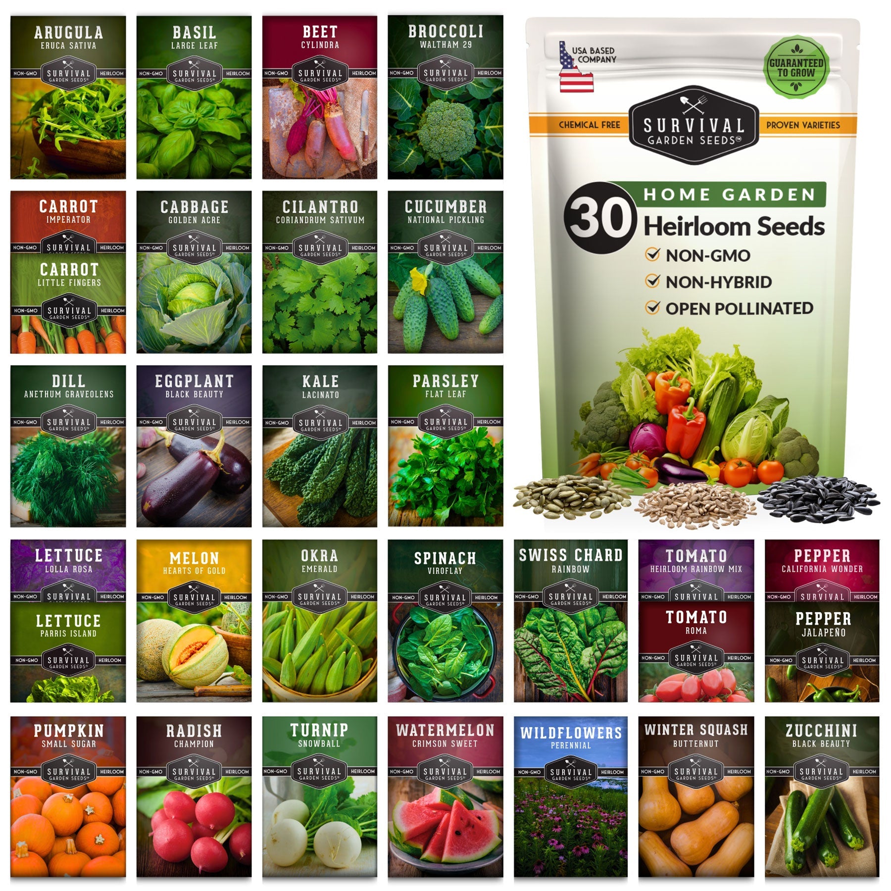garden and seeds Home Garden 30 Seed Packet Collection