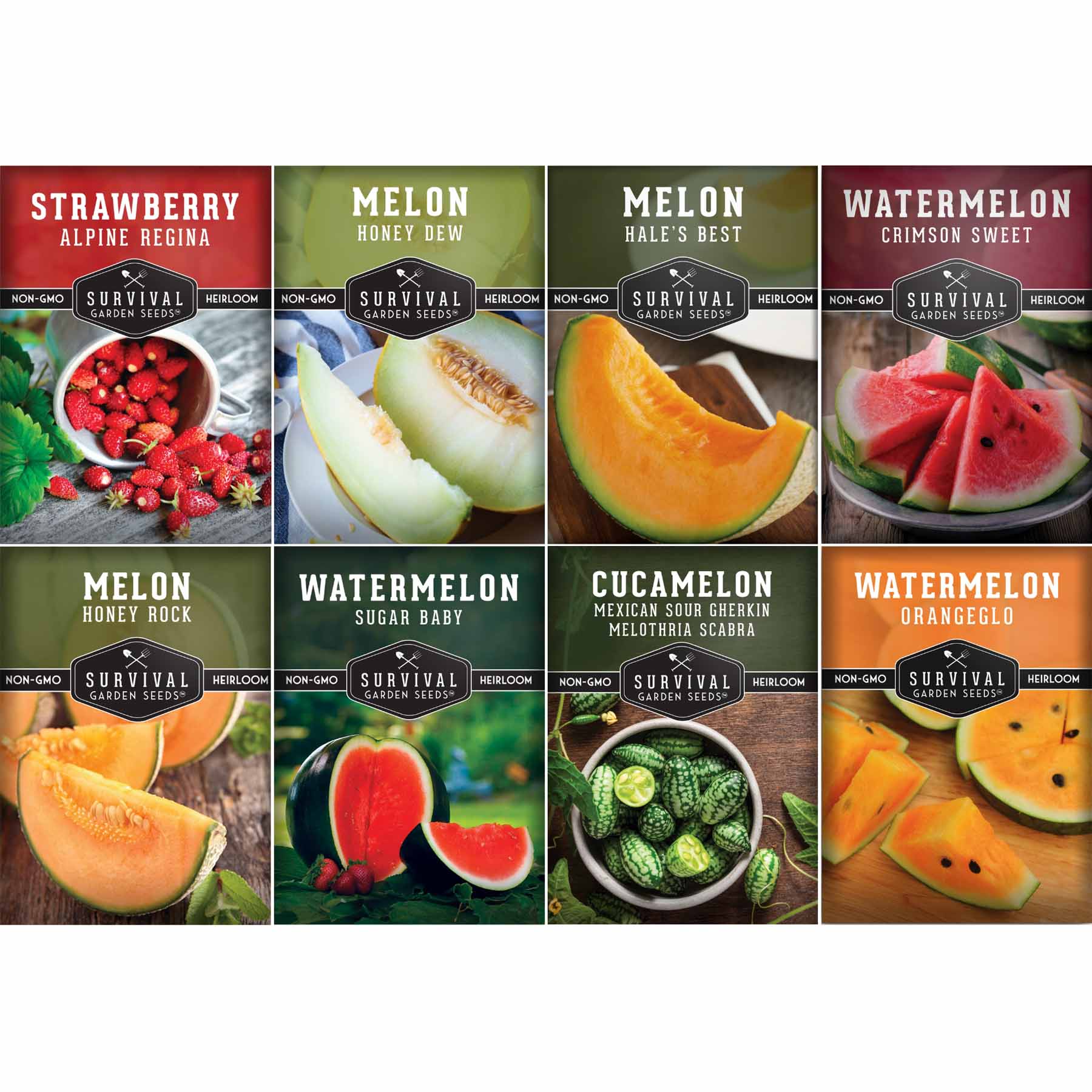 collecting strawberry seeds 8-Variety Heirloom Fruit Seed Collection – Non-GMO Strawberry, Melon & Watermelon Seeds for Home Gardens