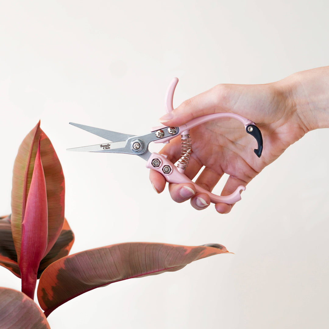 Thumb Grip Pruning Shears - Pink