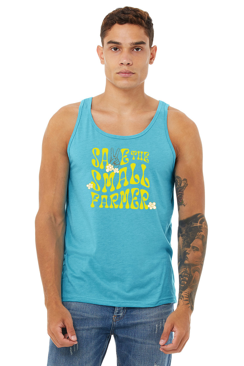 WWF "Save the small farmer" | Unisex Tank | Aqua Tri Blend