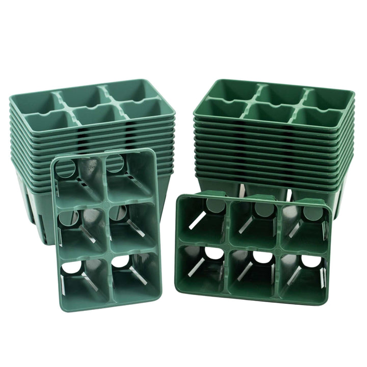 6 cell sage and 6 cell meadow plug tray from Whispering Willow Farm Collection