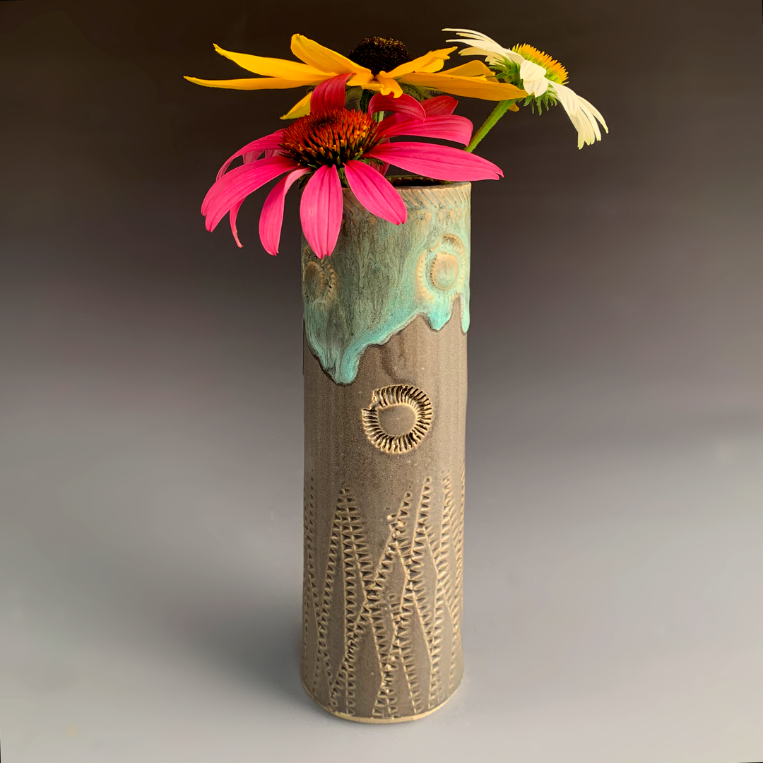 Tall Round Bud Vase