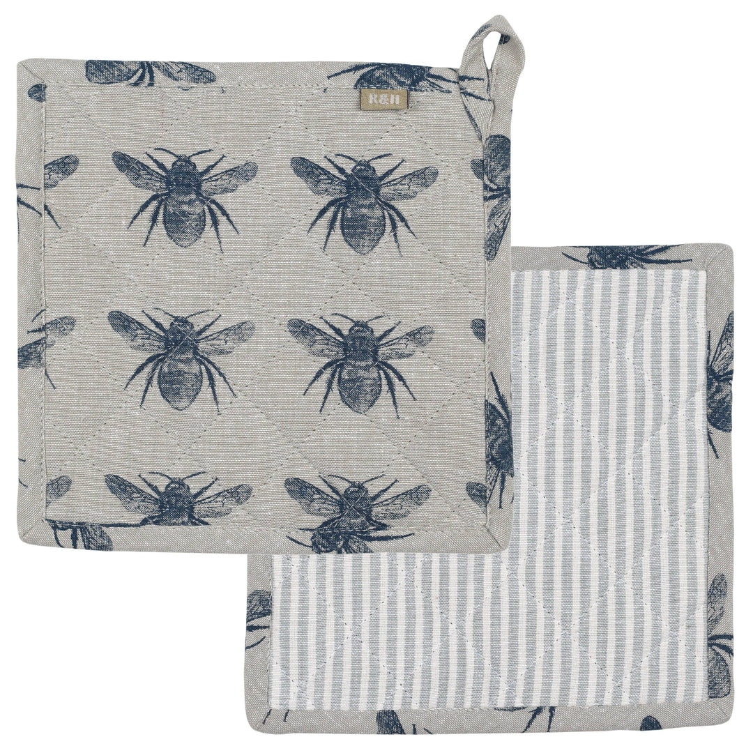 Prussian Blue Honey Bee Trivet