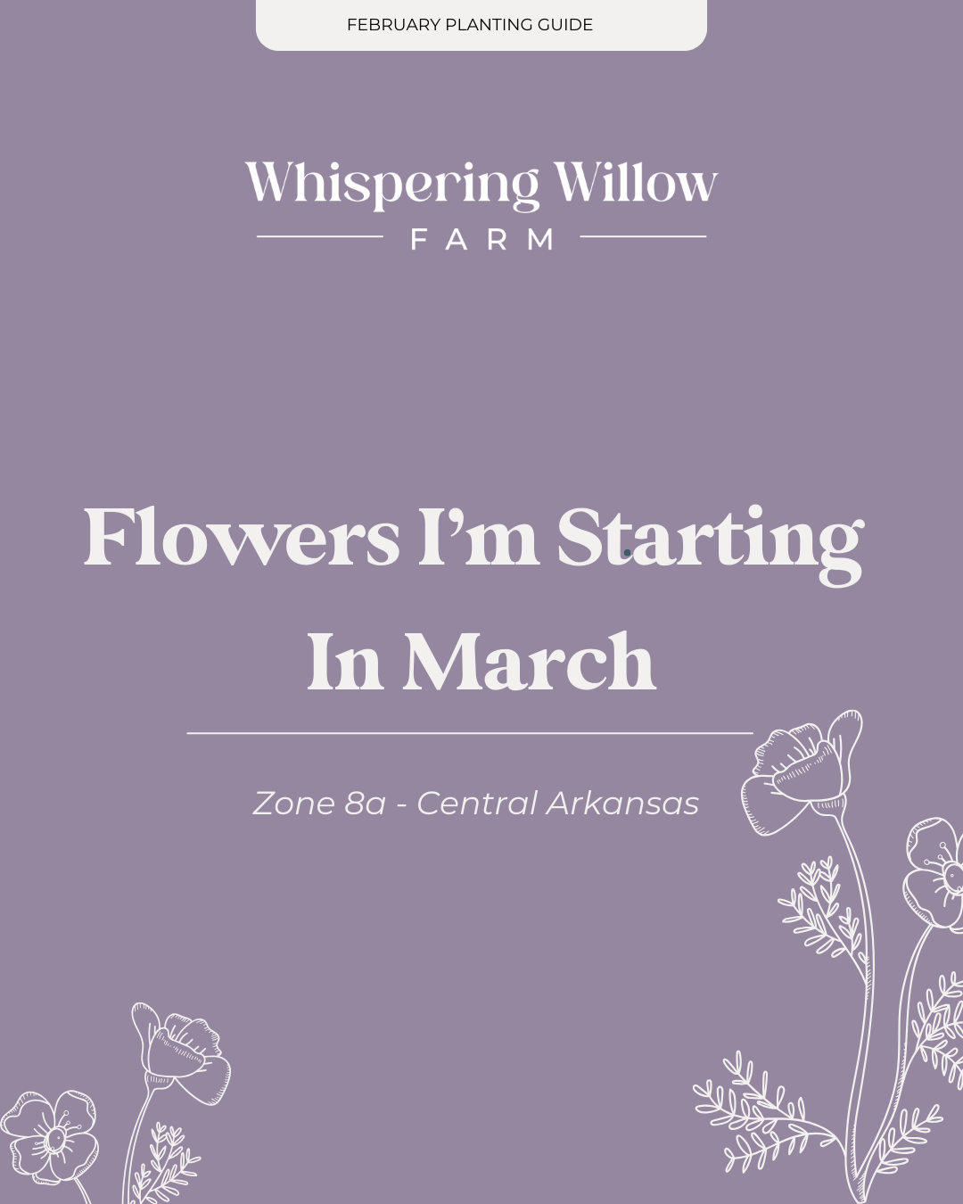 What Flowers I'm Starting in March
