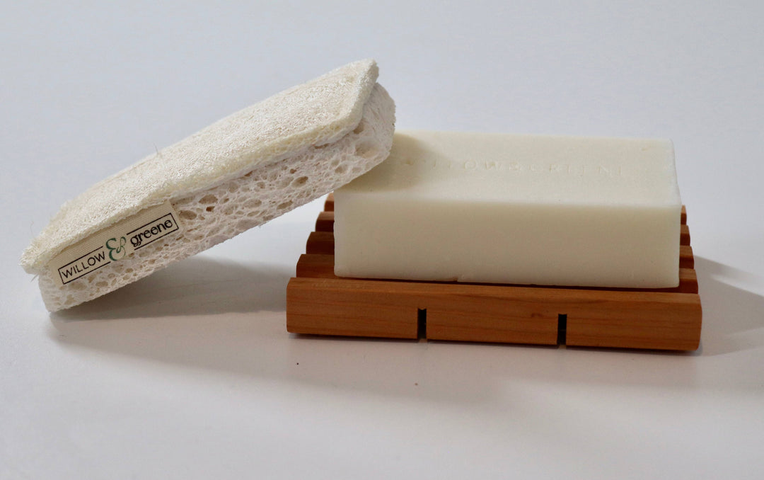 Loofah & Wood Pulp Sponge: Single Sponge