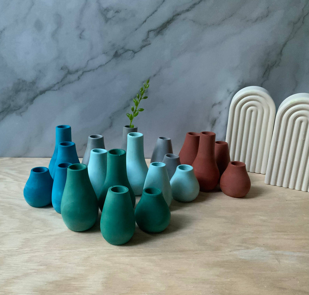 Miniature Bud Vases (Pale Blue, set of 4)