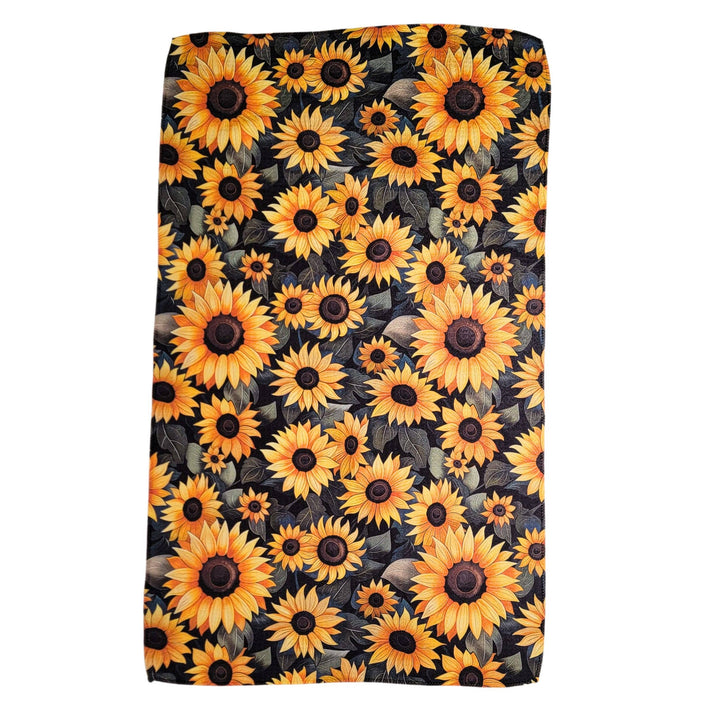 Fall Sunflower Tea Towel With Hanging Loop - Fall Decor