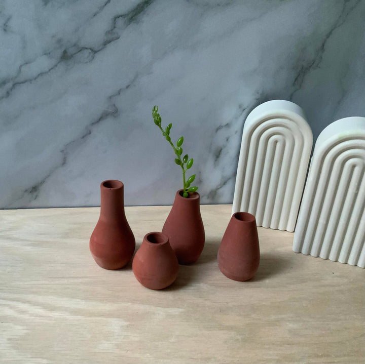 Miniature Bud Vases (Peachy Pink, set of 4)