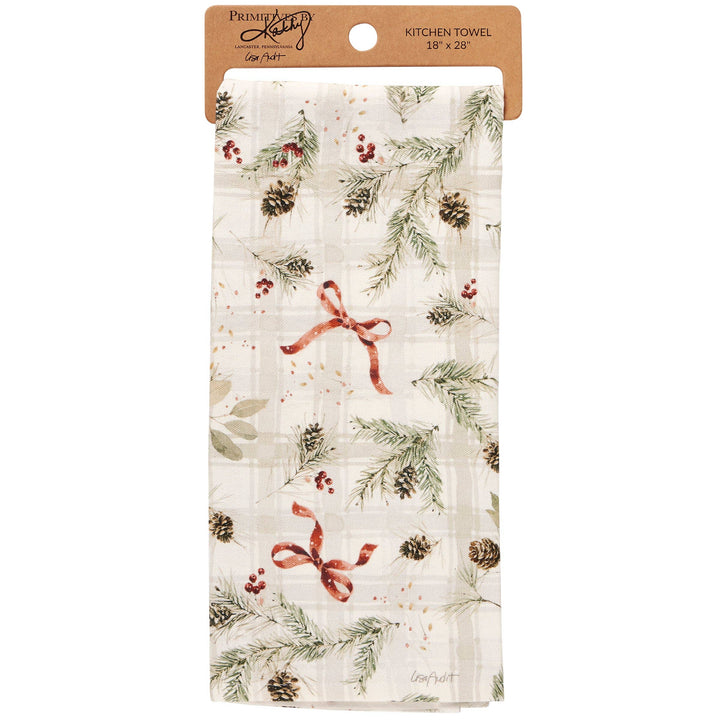 Christmas Greenery Kitchen Towel