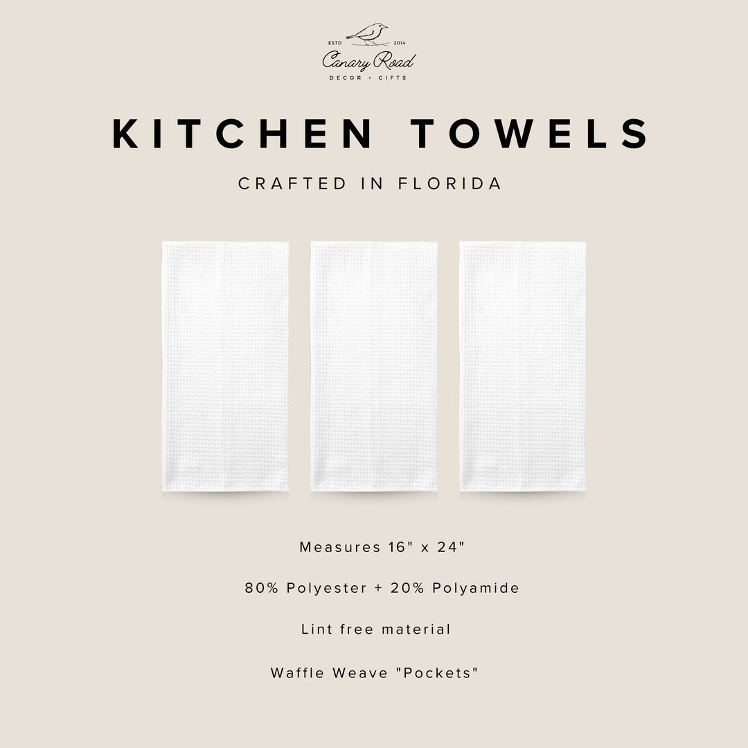 Christmas Garland Kitchen Tea Towel Waffle Holiday Baking: Transparent Cellophane Sleeve