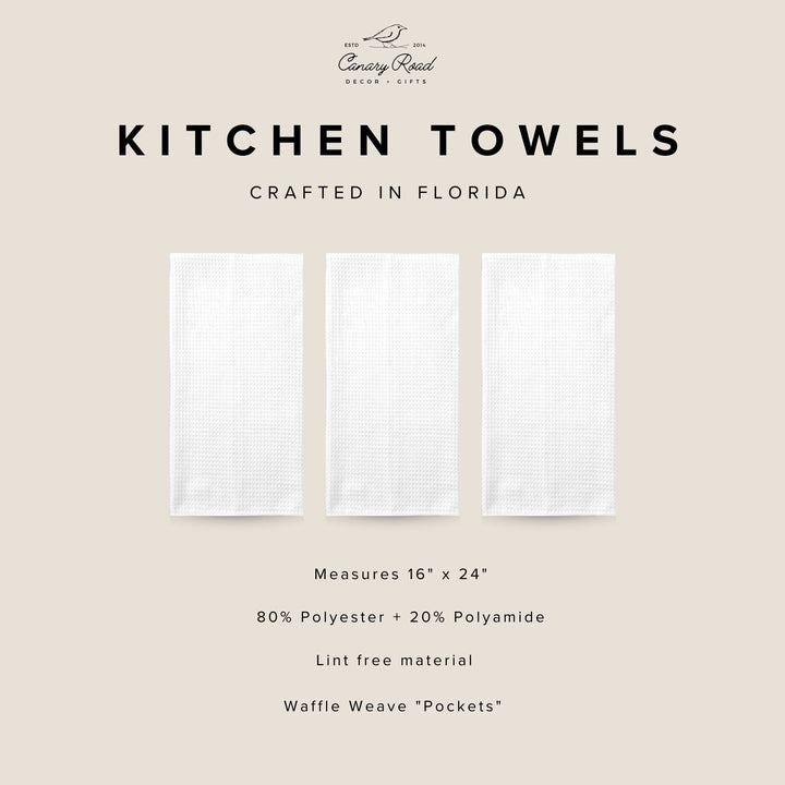Christmas Garland Kitchen Tea Towel Waffle Holiday Baking: Transparent Cellophane Sleeve