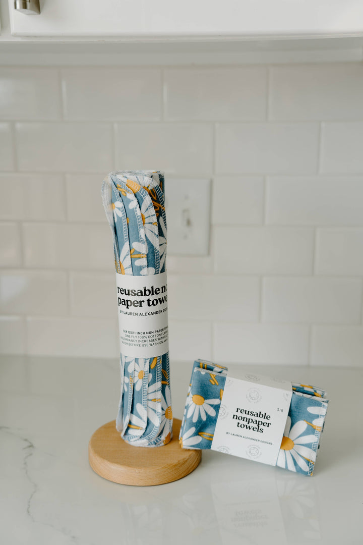 Reusable Paper Towels: 6 Pack Folded