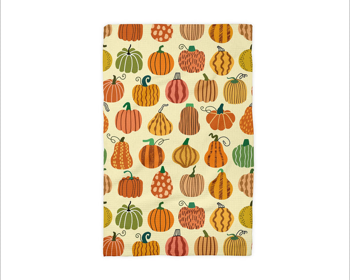 Pumpkin Patch Autumn Foliage Fall Farm Kitchen Towel Waffle