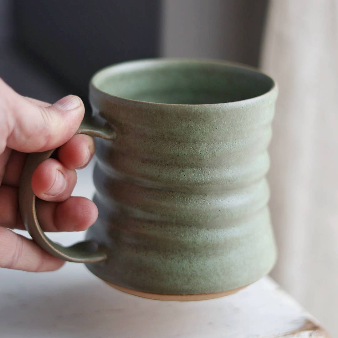 Diner Inspired Mug in Sage Green