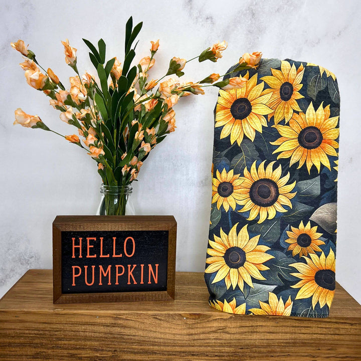 Fall Sunflower Tea Towel With Hanging Loop - Fall Decor