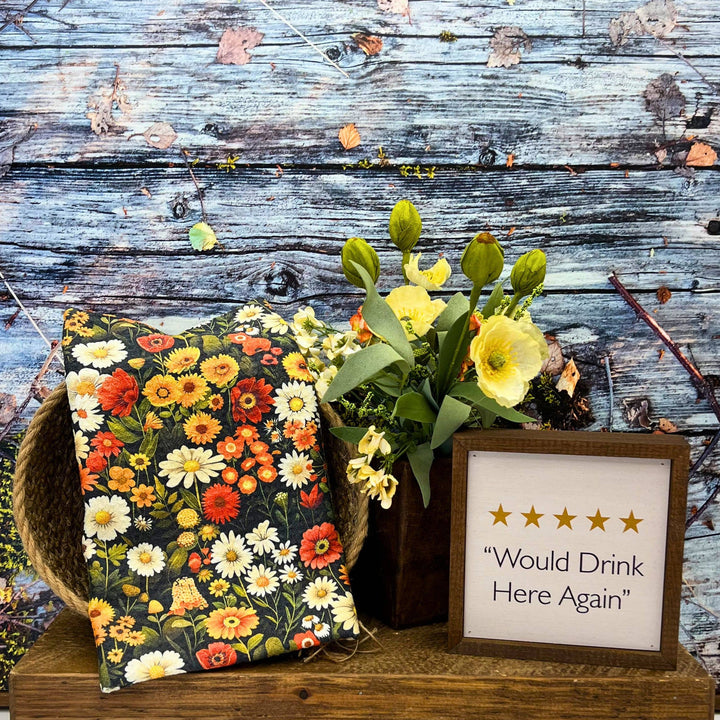 Scattered Flowers Waffle Kitchen Tea Towels