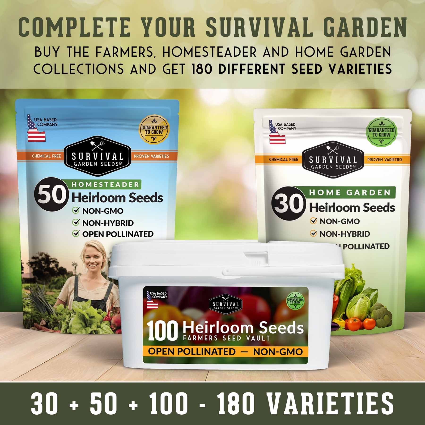 buy seeds garden Survival Heirloom Seed Vault