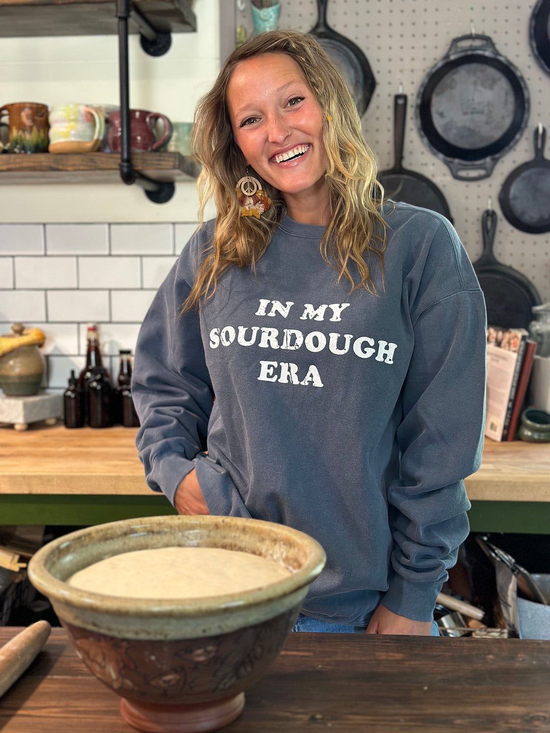 "In My Sourdough Era" Unisex Crew Sweatshirt