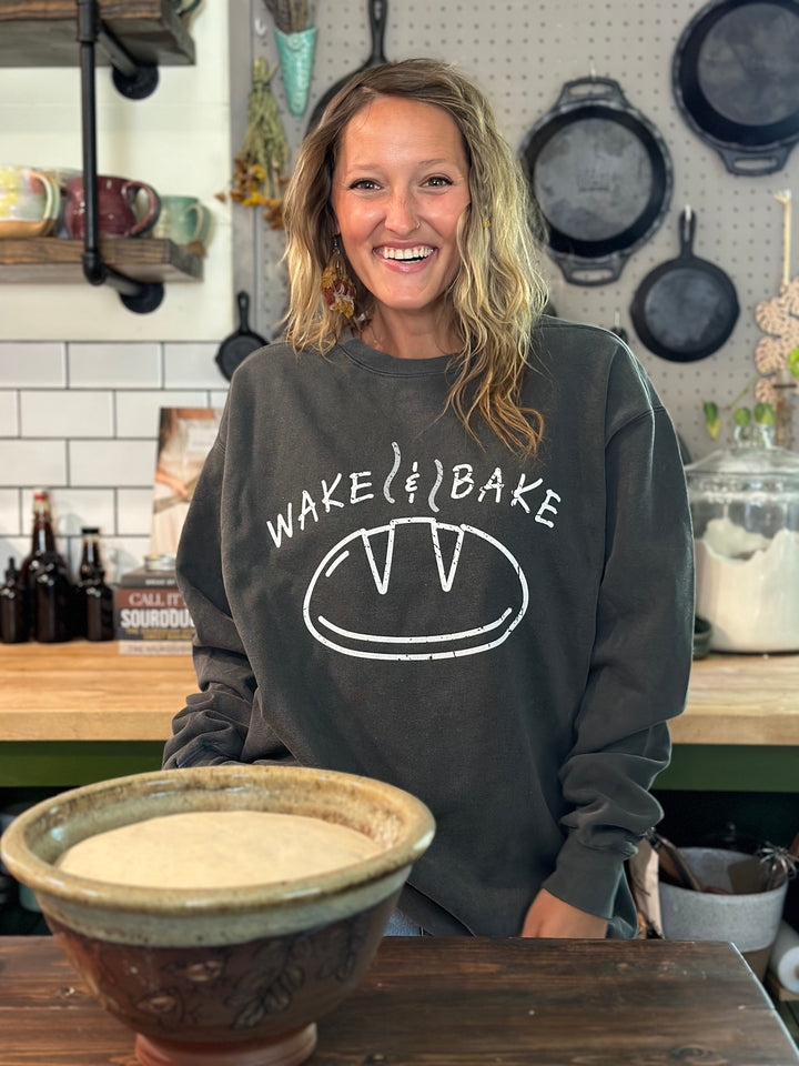 "Wake & Bake" Unisex Crew Sweatshirt