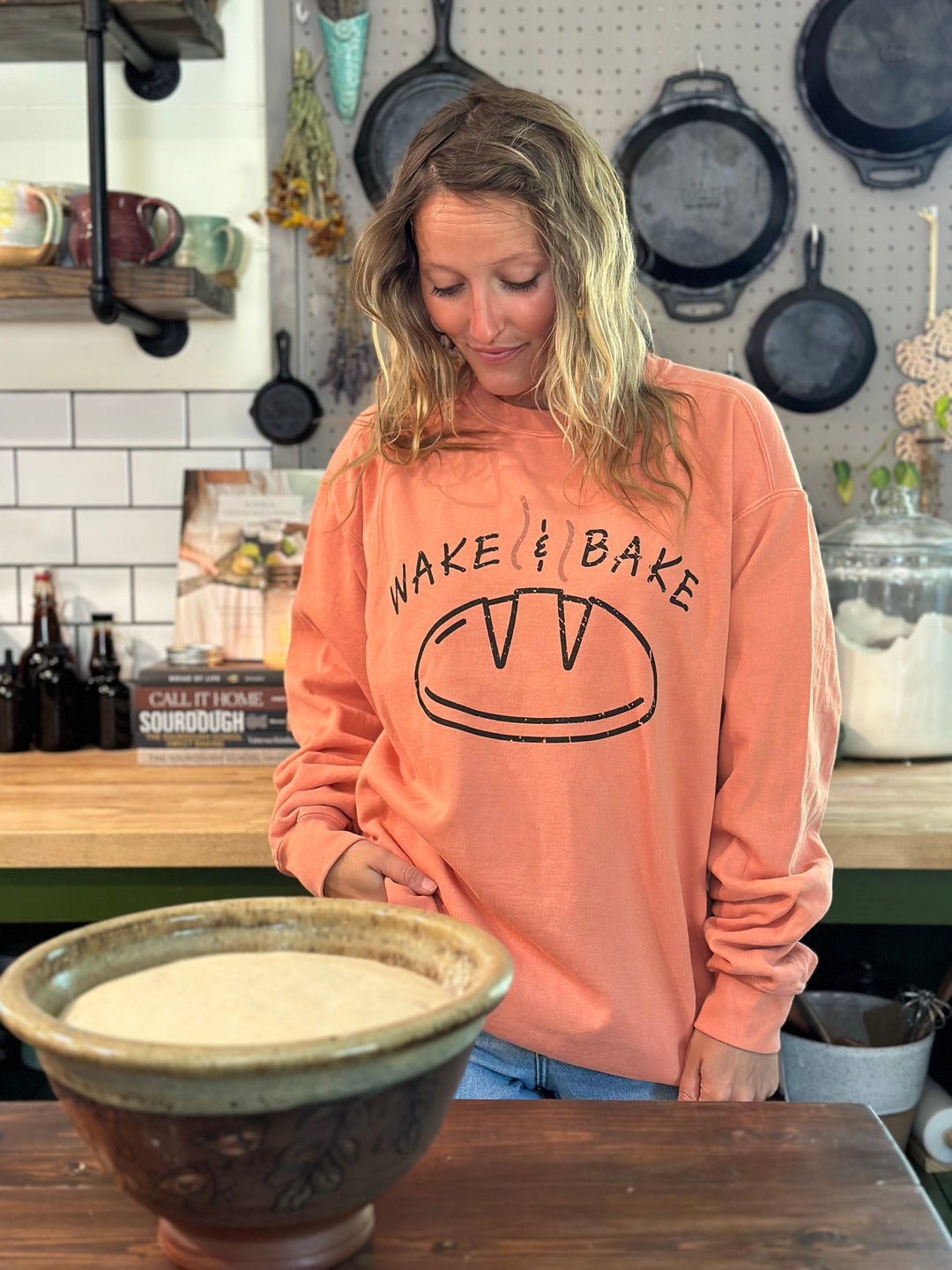 "Wake & Bake" Unisex Crew Sweatshirt