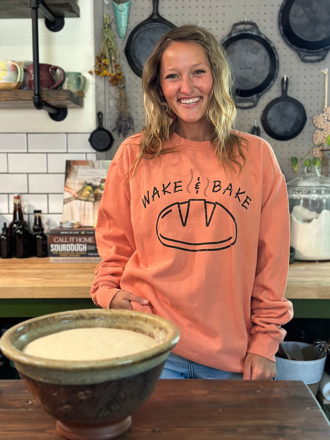 "Wake & Bake" Unisex Crew Sweatshirt