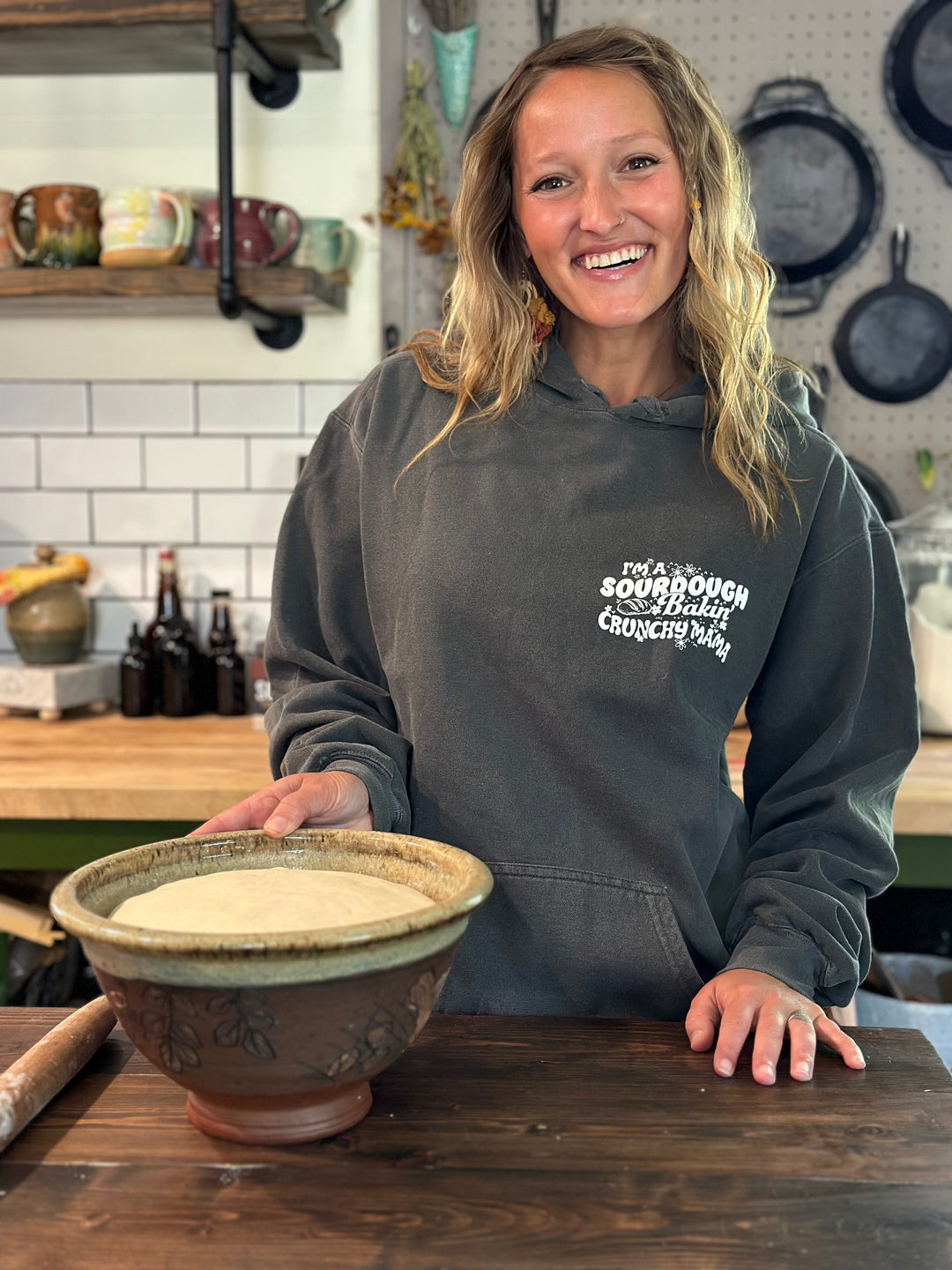 "Sourdough Baking Crunchy Mama" Unisex Hoodie