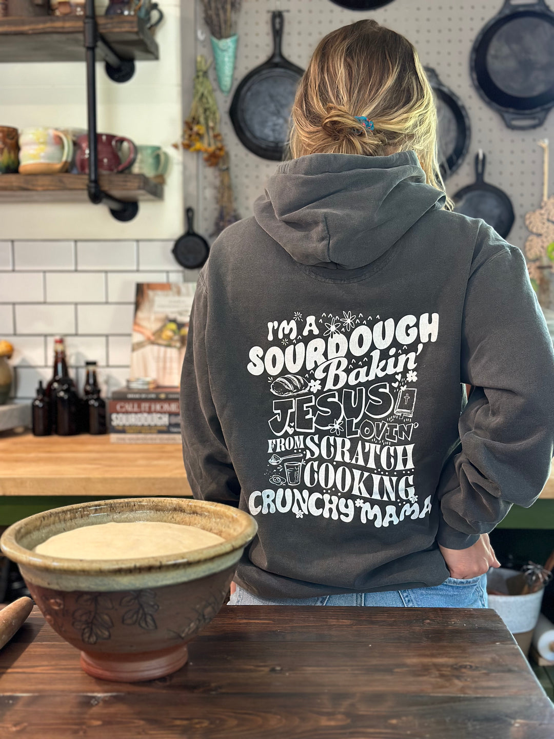 "Sourdough Baking Crunchy Mama" Unisex Hoodie