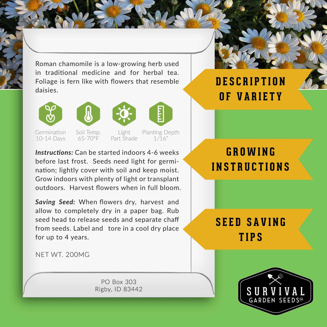 Medicinal Tea Seed Collection - 9 Flowers and Herbs for Medicinal Tea