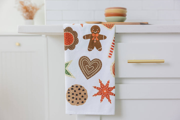 Christmas Cookies Tea Towel - Holiday Baking Kitchen Towel