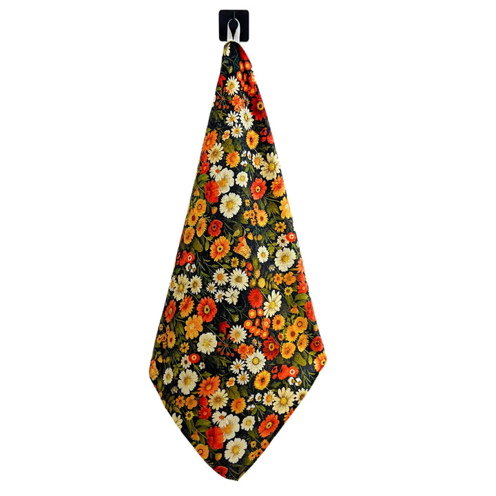 Scattered Flowers Waffle Kitchen Tea Towels