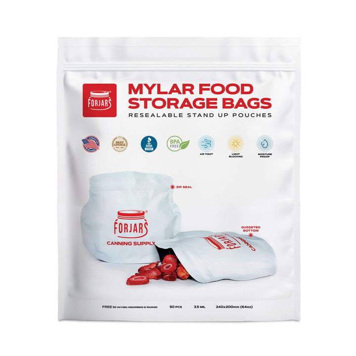 Forjars®  50 count 64oz Mylar Bags