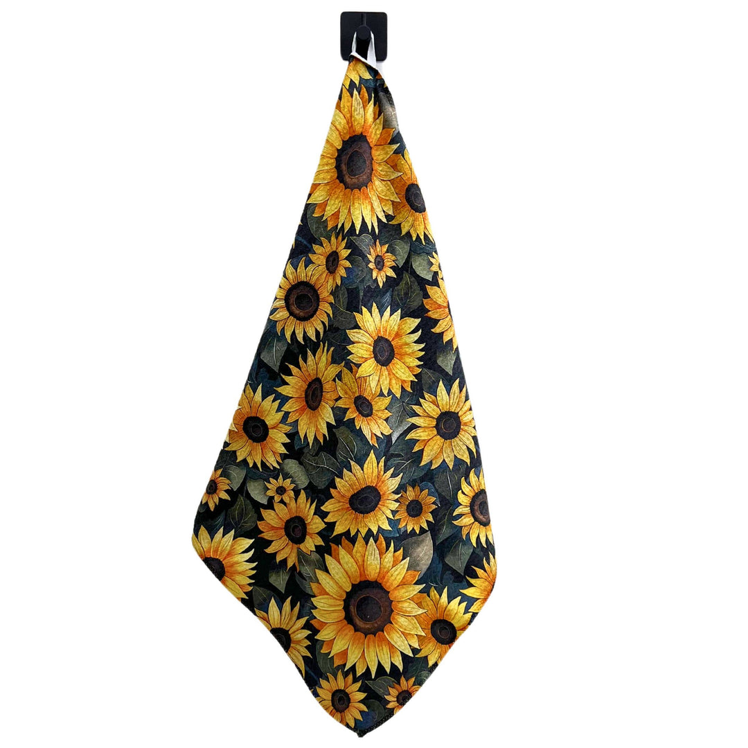 Fall Sunflower Tea Towel With Hanging Loop - Fall Decor