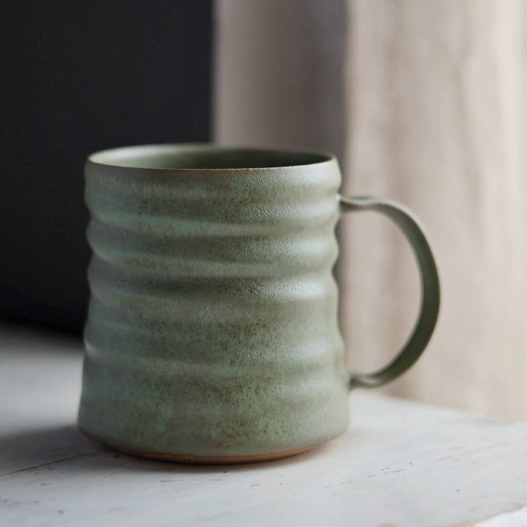 Diner Inspired Mug in Sage Green