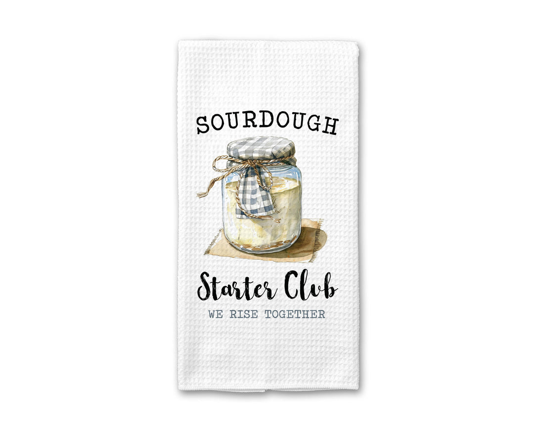 Sourdough Starter Club Dish Towel, Bread Baking Decor: Transparent Cellophane Sleeve
