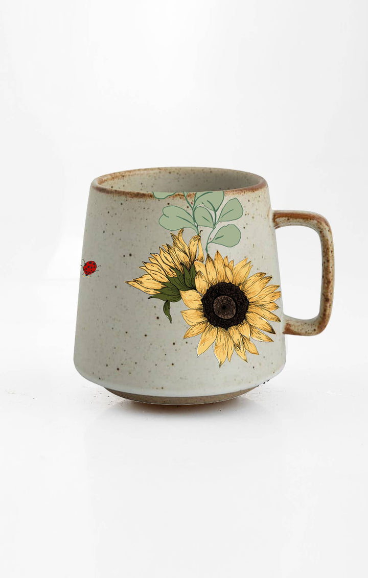 Savor Sunshine Sunflower Mug: No Coasters
