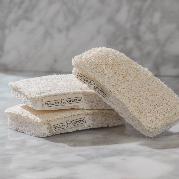 Loofah & Wood Pulp Sponge: Single Sponge