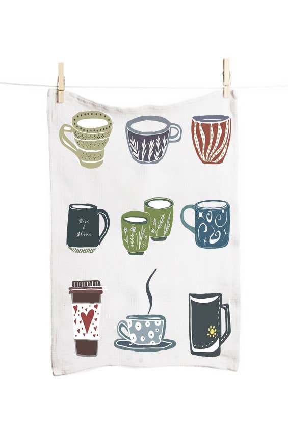 Artisan Coffee Cup Edition -Eco-friendly Kitchen Tea Towel