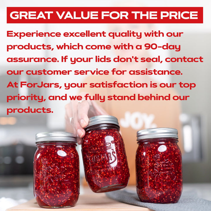 Forjars® - 1000 Count : 500 Regular Mouth + 500 Wide Mouth Canning Lids