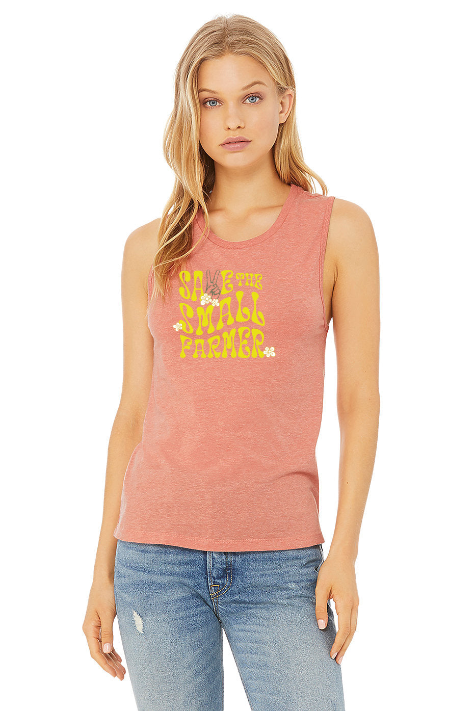 WWF "Save the small farmer" | Women's Muscle Tank | Heather Sunset