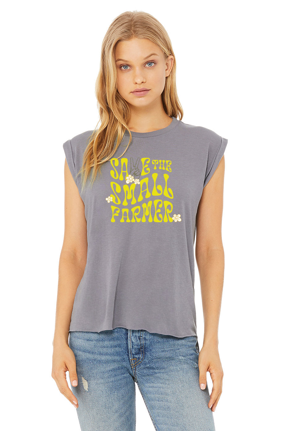 WWF "Save the small farmer" | Women's Flowy Muscle Tank | Storm