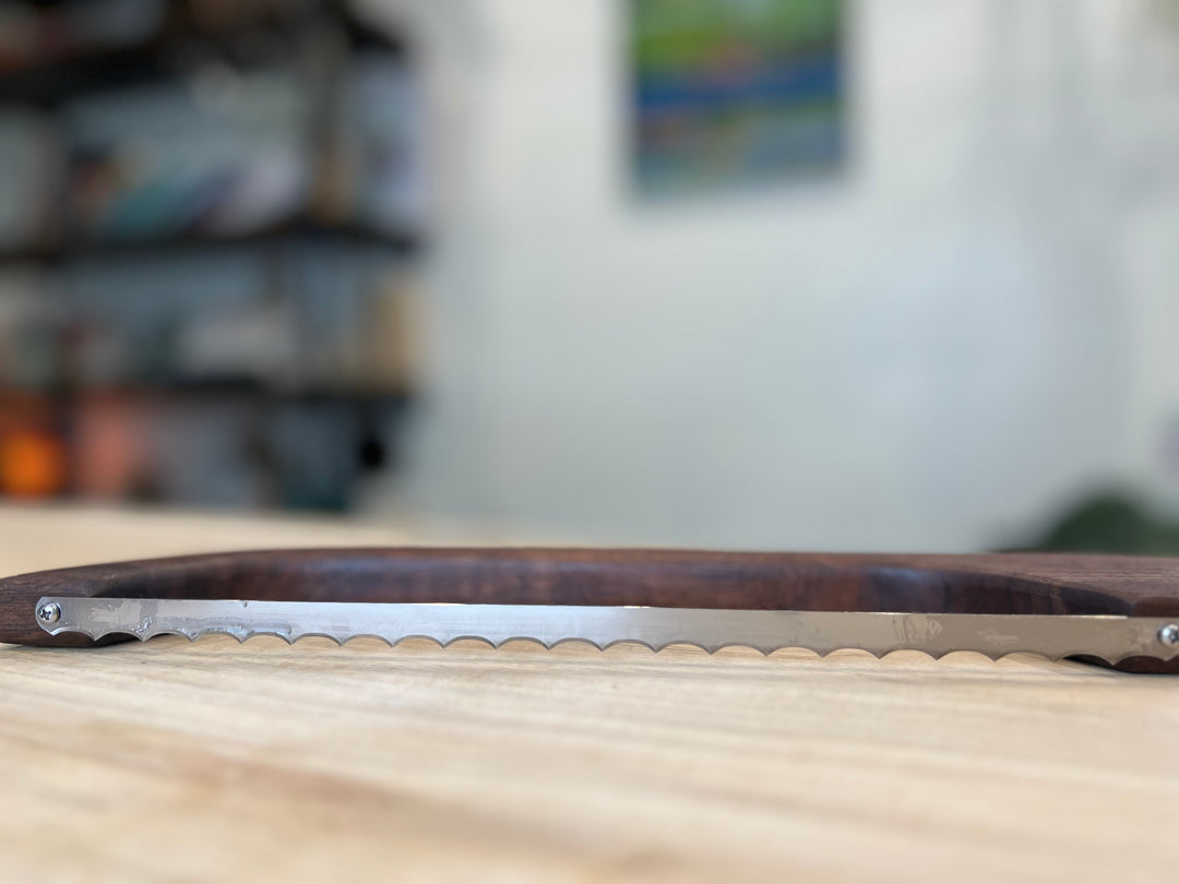 Solid Walnut - Wood Bread Bow (Stainless Steal Blade)