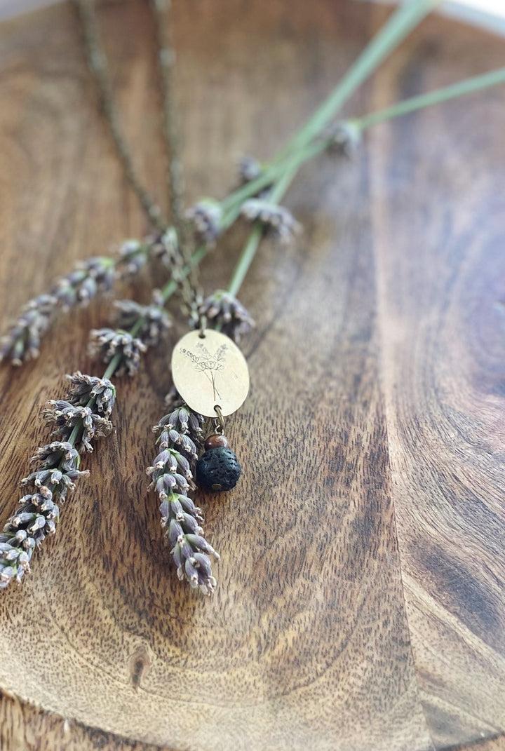 Lavender Bloom Essential Oil Necklace