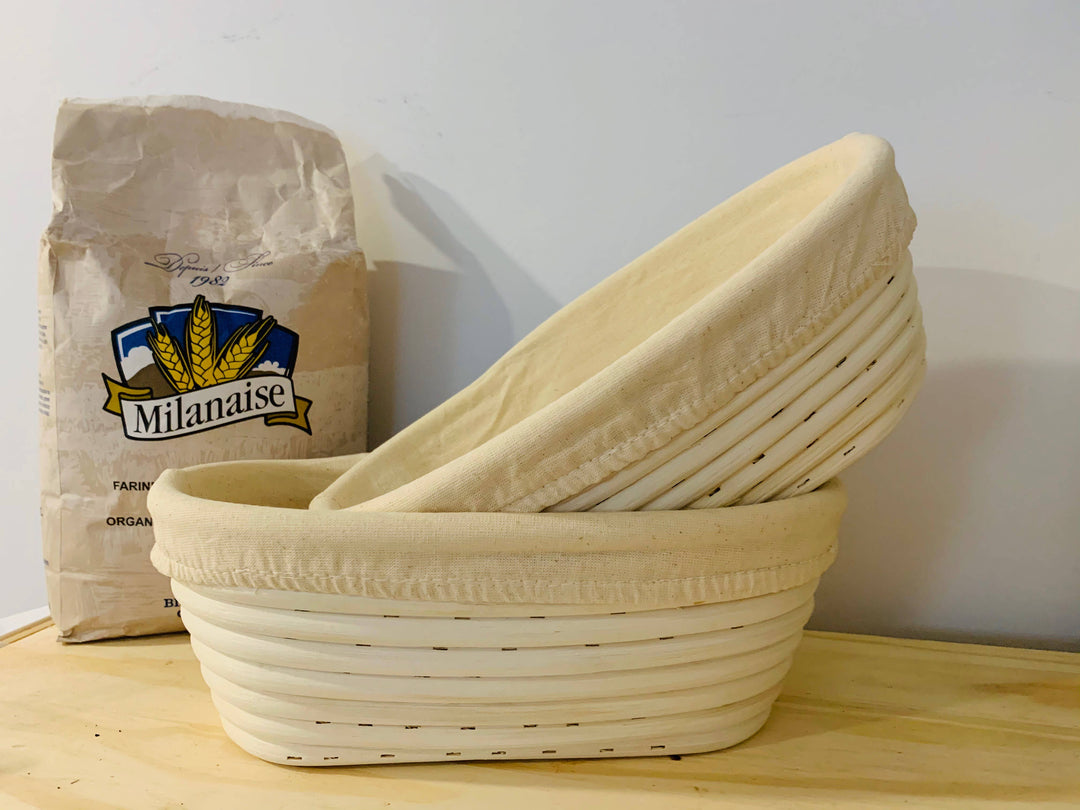 Oval Banneton Proofing Basket & Liner for Artisan Sourdough Bread
