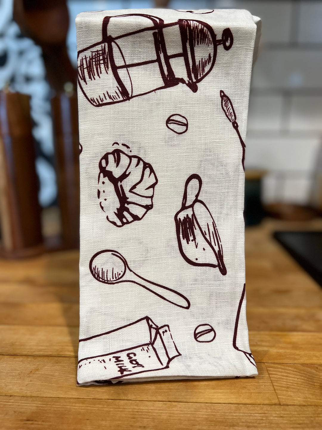 Linen "Coffee Lover" Tea Towel: